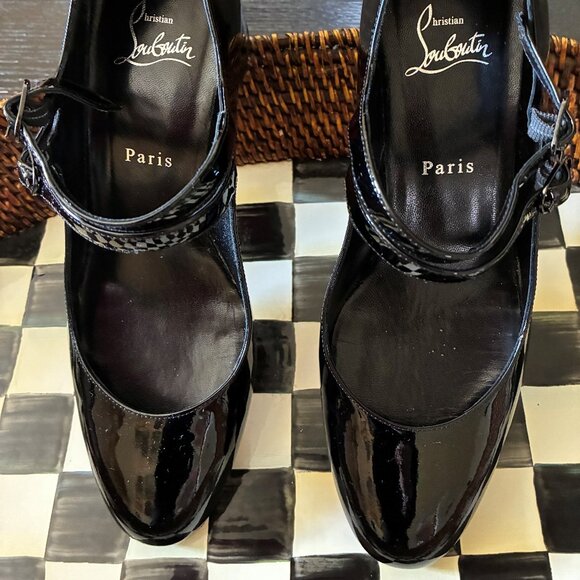 Christian Louboutin Miss Jane 55MM Patent Leather Pumps 39 - Only Worn Twice! - Picture 2 of 8
